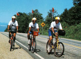 Cycling Vermont's highways.