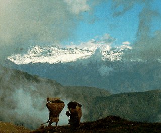 Some of the porters hard at work in east Nepal.