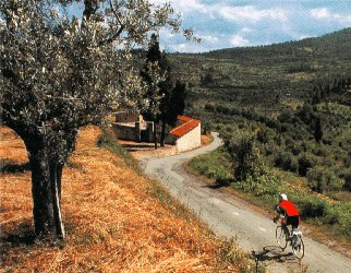 Touring the Tuscany countryside.