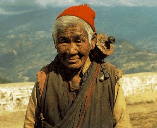 A Himalayan pilgrim in Sikkim.