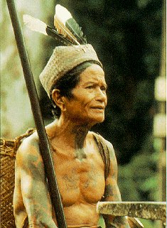 An Iban tribesman in the Sarawak region.