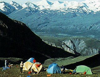 Camping in Kluane park.