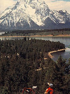 Pausing to enjoy the splendor of the Tetons.