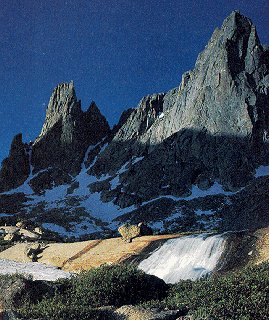 Jagged peaks and slippery falls of Wyoming.