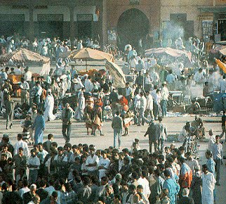 See Djemma al Fna, the market in Marrakech.